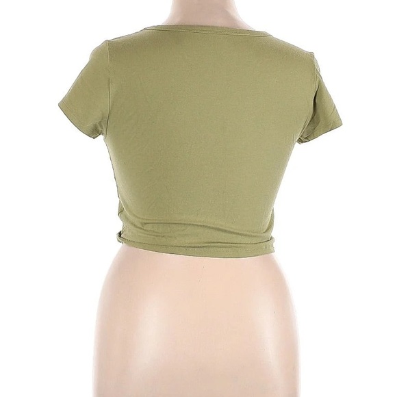 American Eagle Light Green Crop Top Tee Ruched
Front size Large NWT - Picture 5 of 5